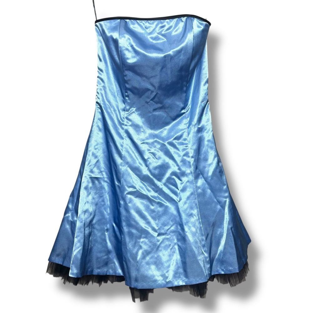 Jessica McClintock Gunne Sax Prom Dress Strapless Gown Babydoll Corset Y2k Sz 9 - Picture 6 of 12